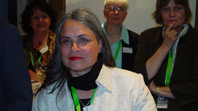 Christa Nickels MdB auf dem grünen Empfang zum Katholikentag im Mai 2006       