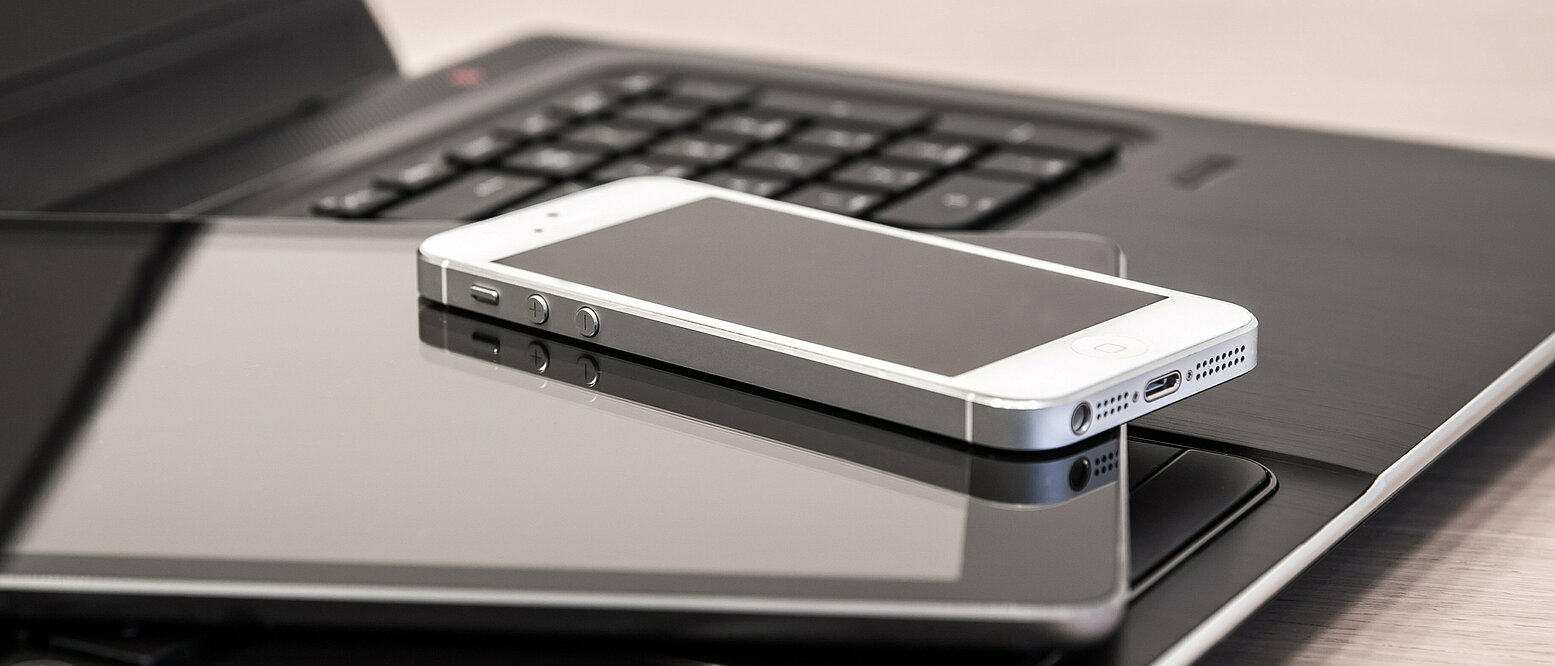 Notebook, Tablet und Smartphone