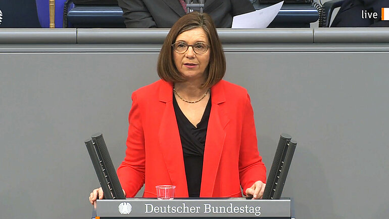 Kartin Göring-Eckardt im Deutschen Bundestag