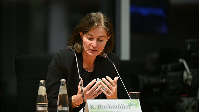 Kerstin Hochmüller, Marantec Company Group GmbH & Co. KG. / Initiative "New Mittelstand" sprach im Forum 6 über das Themenfeld "Mittelstand auf Zukunftskurs - Finanzierung der Transformation".