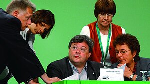 Partei- und Fraktionsvorstand von Bündnis 90/ Die Grünen auf dem Sonderparteitag Mitte Juni 2003  in Cottbus