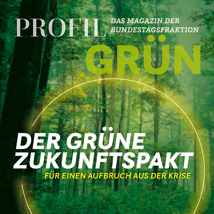 Coverbild des Fraktionsmagazins profil Grün, Ausgabe Der grüne Zukunftspakt