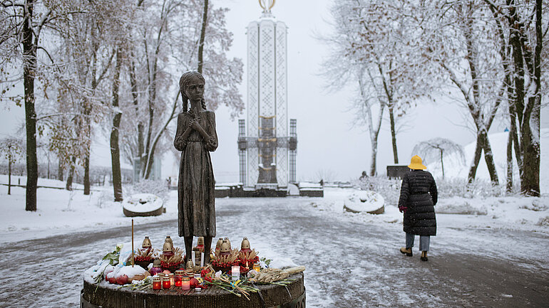 Holodomor Mahnmal in Kyiv, Ukraine.