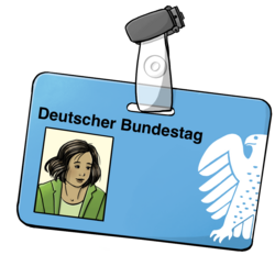 lllustration eines Bundestags-Hausausweises