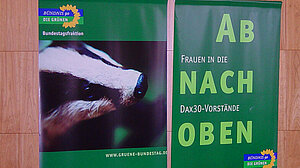 "Ab nach oben! Frauen in die Dax30-Vorstände" titelt die Bundestagsfraktion zum Frauentag 2007.