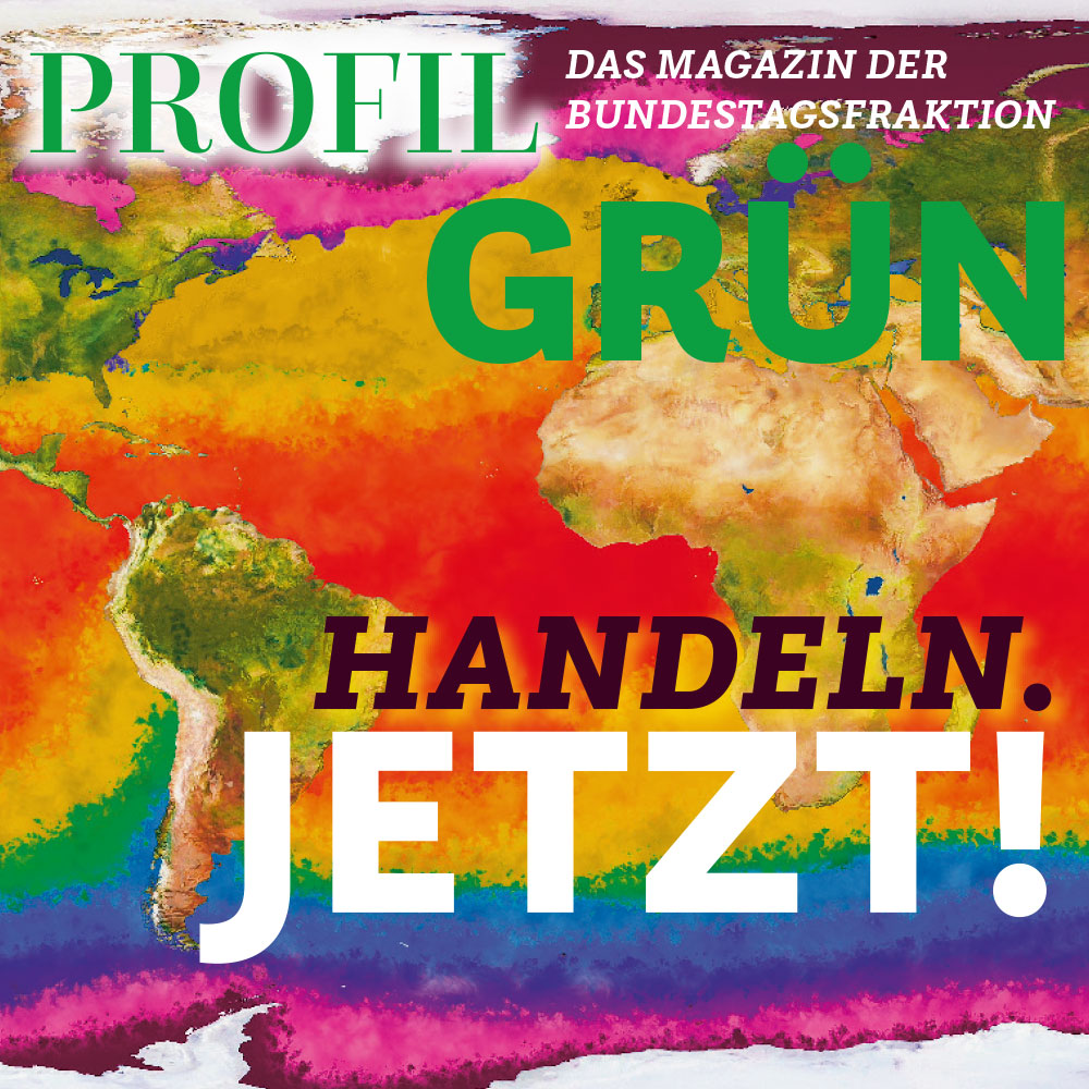 Coverbild des Fraktionsmagazins profil Grün, Ausgabe Handeln jetzt