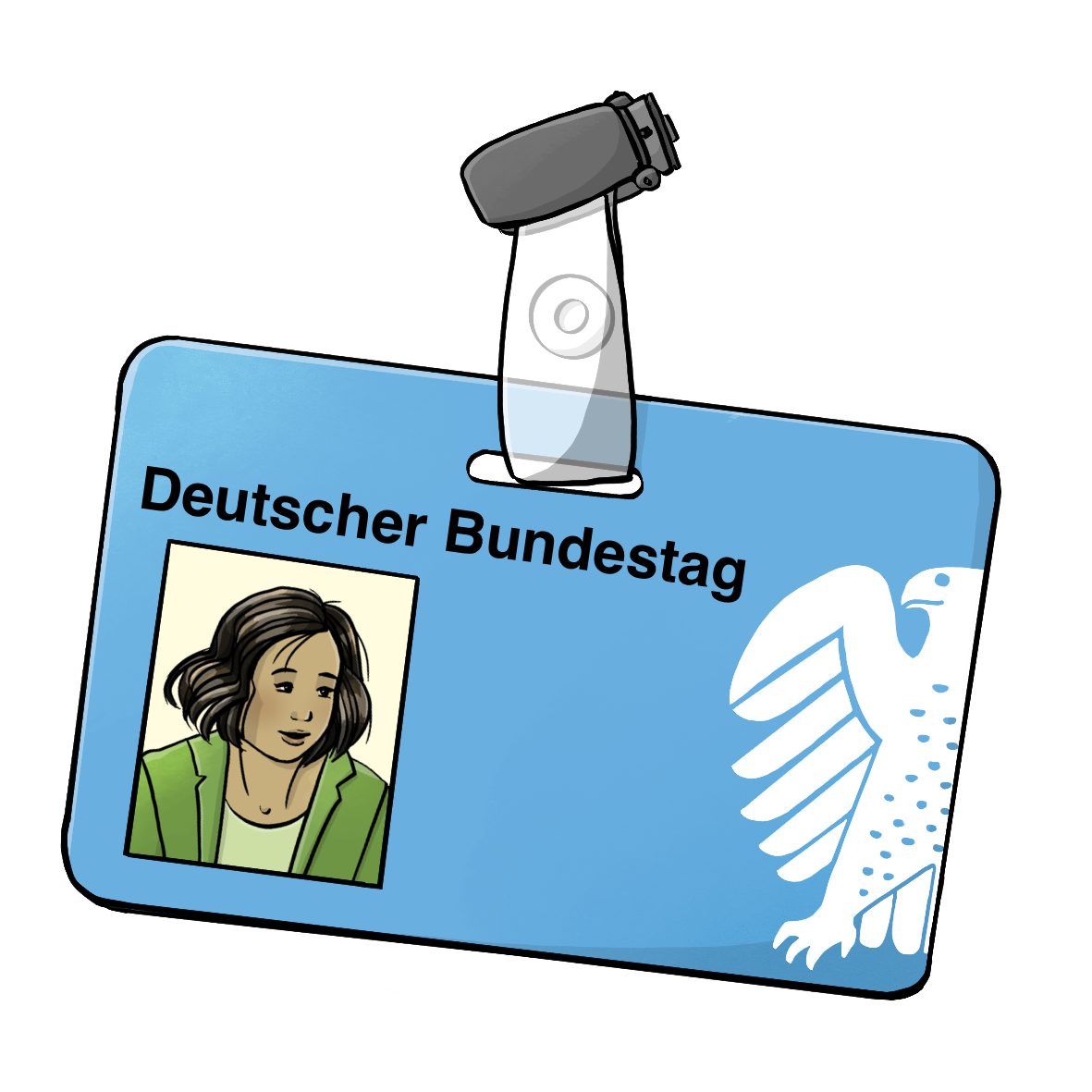 lllustration eines Bundestags-Hausausweises